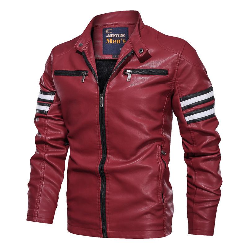 Winter Men's Washed PU Leather Jacket Casual Men's Leather Jacket Jacket Style Men's Top