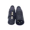 Connettore XLR a 3 pin con pin in rame, in plastica nera, per la ricarica di scooter elettrici