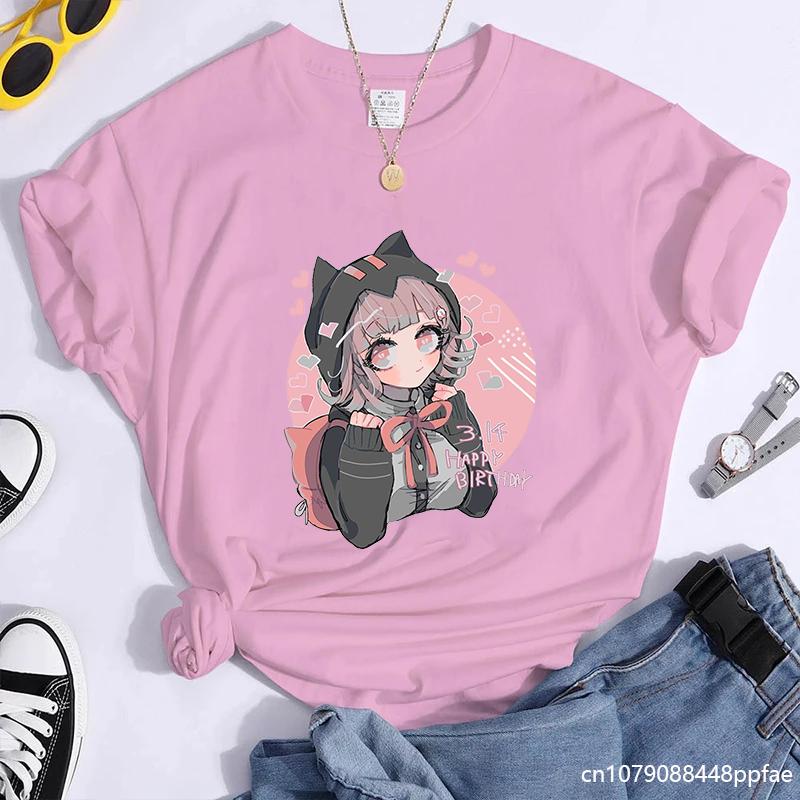 Cute Anime Harajuku Pattern Printed T-Shirt Women's Outdoor Casual High Quality T-Shirt Anime Women's T-Shirt Tops