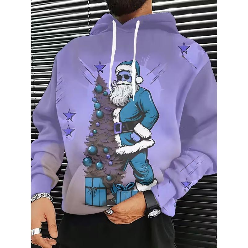 Herren 3D Weihnachtsmann Aufdruck Kapuzenpullover Hoodie Pullover Weihnachten Damen Freizeit Winterkleidung Kostümpartys