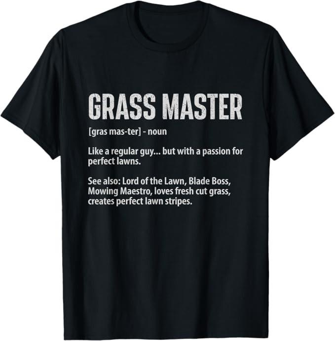 Grass Master - Landscaping Lawn Mower Mowing T-Shirt L