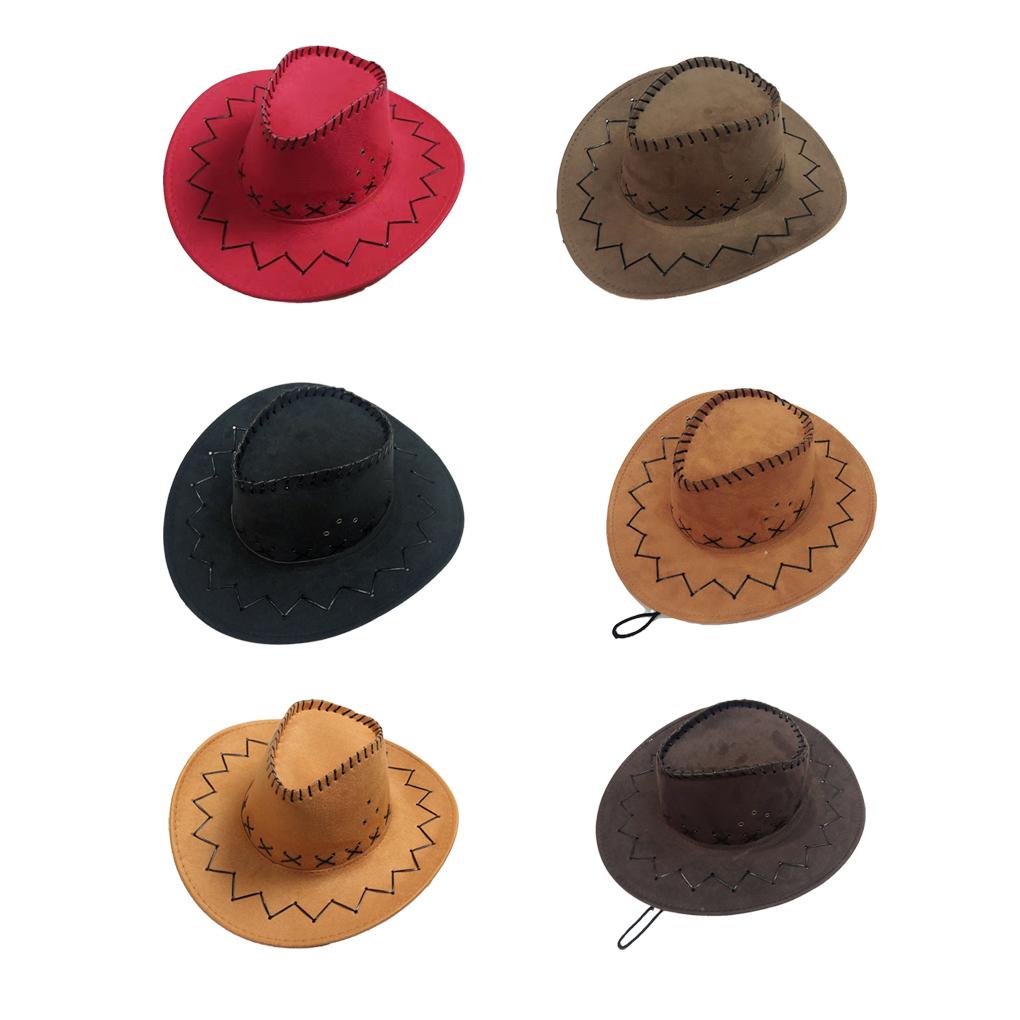 Kids Vintage Wide Brim Headwear Cap Western Cowboy Hat Boys Girls Cap Spring Summer Hat - Yellow
