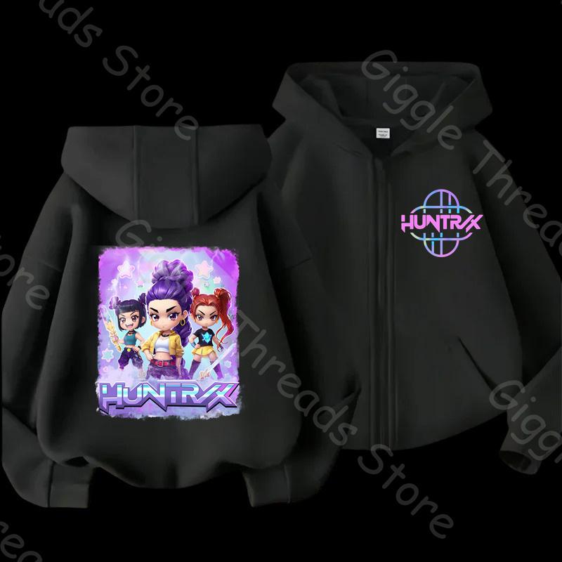 Fantastischer K-POP Dämonenjäger Kinder Zip-Up Hoodie 2025. Gemütliche Cartoon-Jacke für alle Kinder, Jungen und Mädchen. Weltweiter Favorit