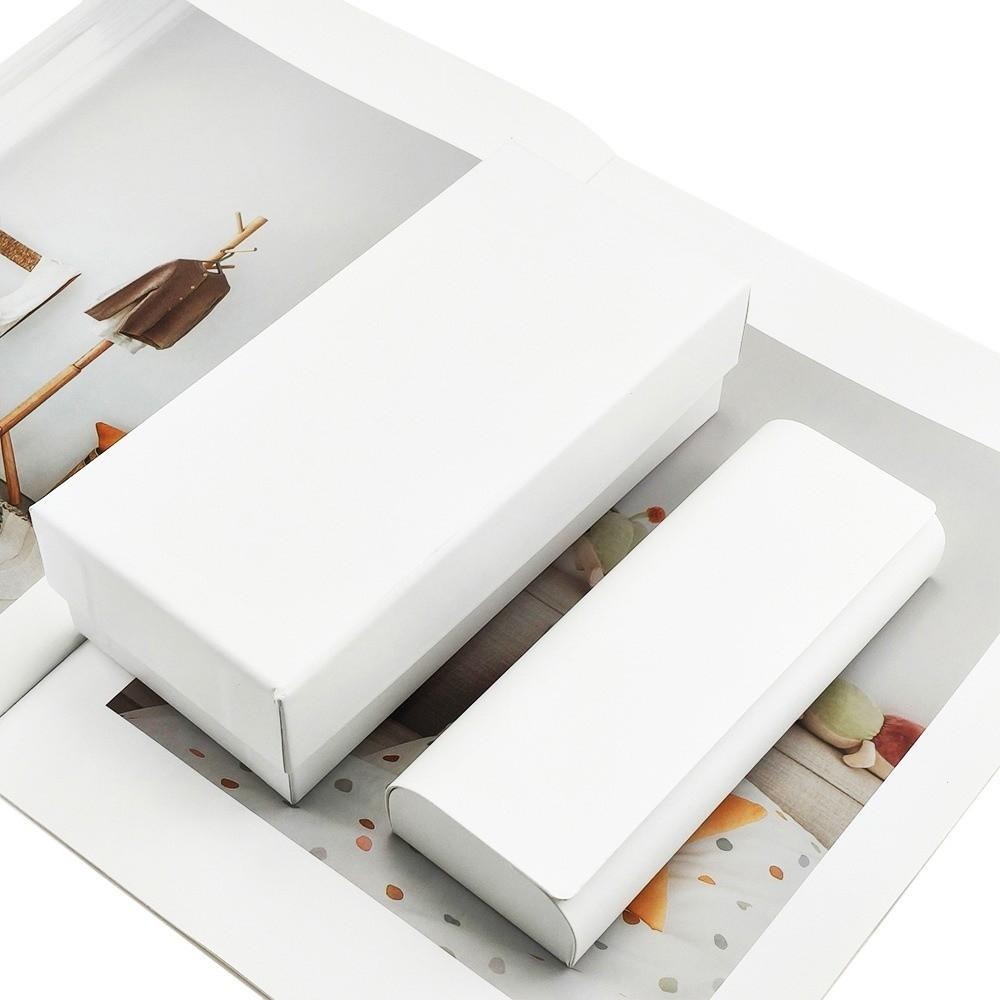 4Pcs/Set White Glasses Case PU Leather Glasses Storage Box Portable Sunglasses Case  Outdoor