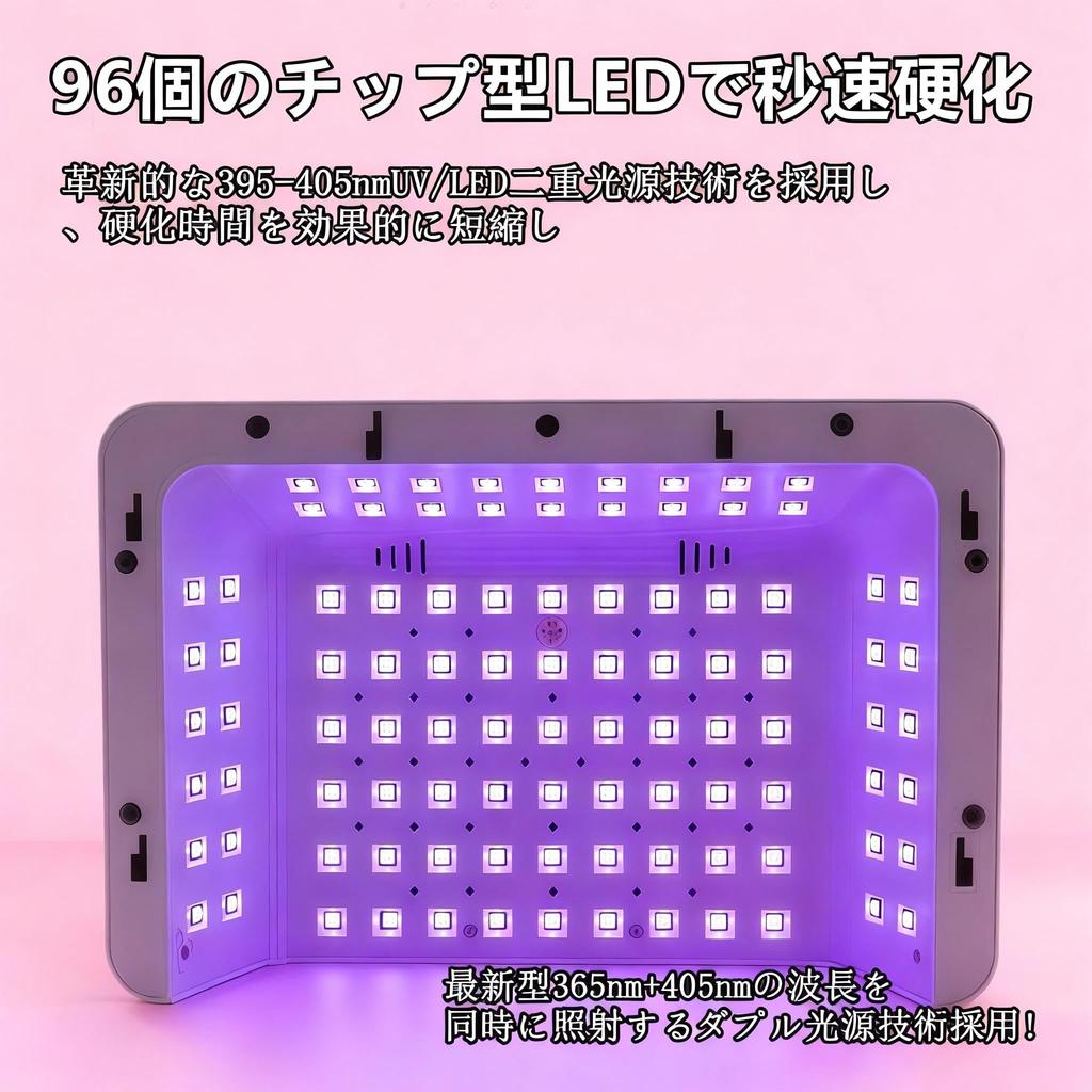 New Gel Nail LED UV Nail Light for Compatible with All 390W Curing Light with PU Hand 96 Fast Low Suitable for Hands and Japanese Instruction Manual
