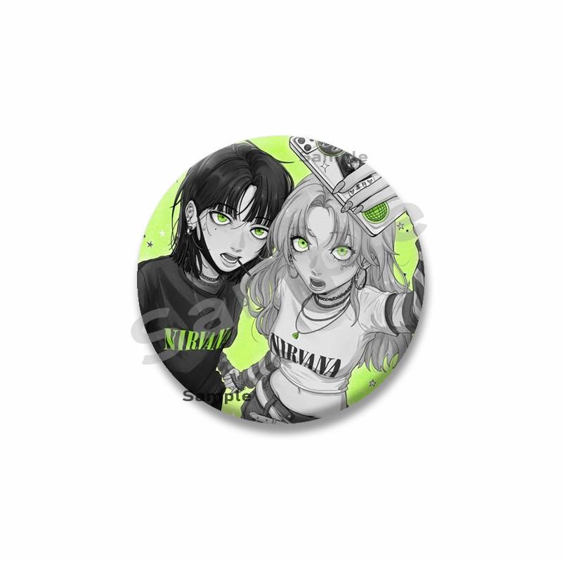 Anime The Guy She Was Interested In Wasn't A Guy At All Button Pin Cartoon Mitsuki Koga Brooch Badge Bag Hat Decor Accessories