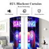 Set Of 2 Gamer Room Decor Gamepad Printed Curtain Bedroom Kitchen Dining Living Study Office Bathroom For Made Polyester