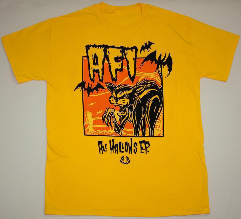 AFI Band All Hallows’ E.P. T Shirt Classic Cat Gold Unisex S-5XL EM0925 Unisex T-Shirt S
