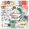 50 Cartoon Graffiti Stickers: Creative, Cute, and Waterproof for Decorating Phone Cases, Suitcases, and Water Bottles