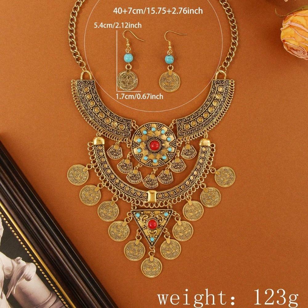 Exquisite Ethnic Style Jewelry Set Vintage Neck Jewelry  Jewelry Accessories