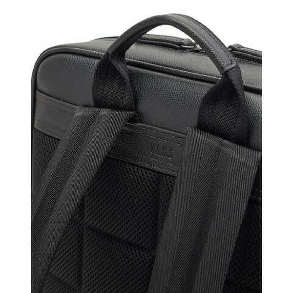 Daks Black Leather Simple Backpack Dbba2e337bk