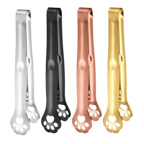 Yousheng Ice Clamp Cat Claw Tongs Stainless Steel Rust Resistant Ice Clip Kitchen Baking Utensils for Barbecue Bread Ice