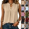 Blouse sans manches pour femme à col en V coupe ample avec détails en dentelle Haut d'été décontracté pour un usage quotidien