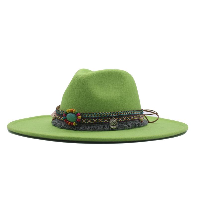 eBay European and American New Woolen Top Hat Minority Style Retro Big Brim Cm Jazz Hat
