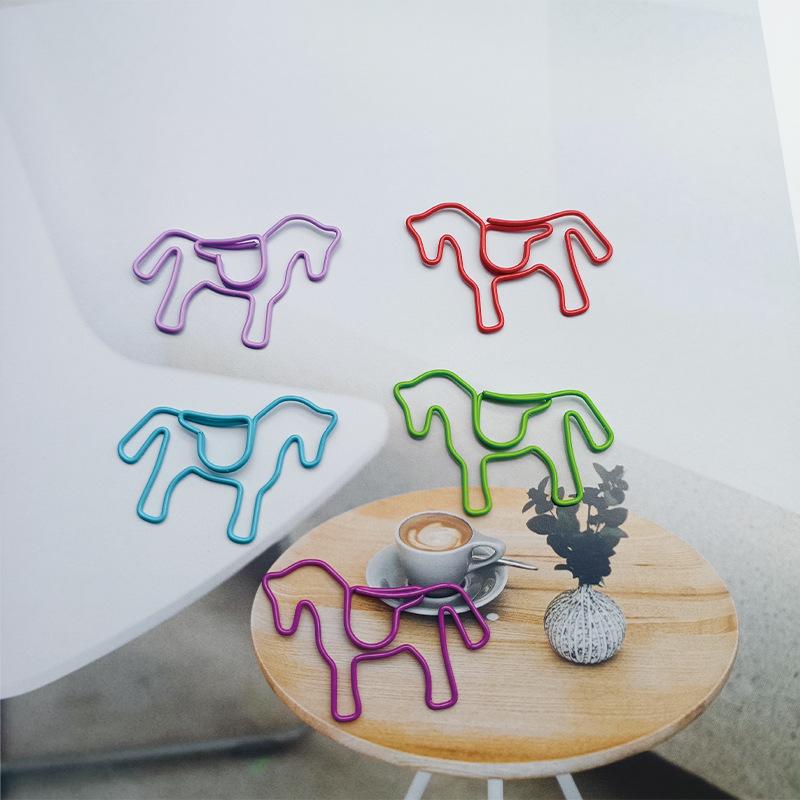 Farbige hufeisenförmige Metallbüroklammern – Kreatives und niedliches Tierdesign
