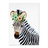 Cartoon Animal Cute Wearing Flower Elephant Zebra Baby Posters And Prints Wall Art Canvas Painting Wall Pictures Kids Room Décor No Frame