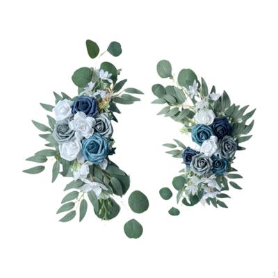 2Pcs Wedding Arch Flowers Front Door Floral Garland Decor Crafting Wreath Artificial Flower