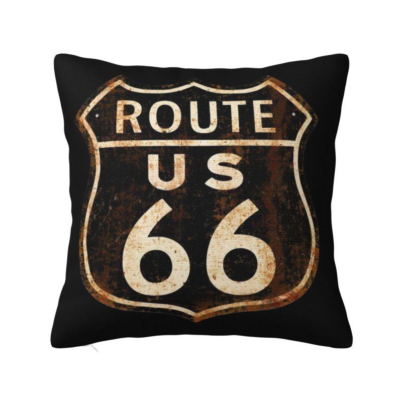 Luxury US Route 66 Cushion Covers 40x40cm Soft California Sign Throw Pillow for Sofa Car Square Pillowcase Home Decorative