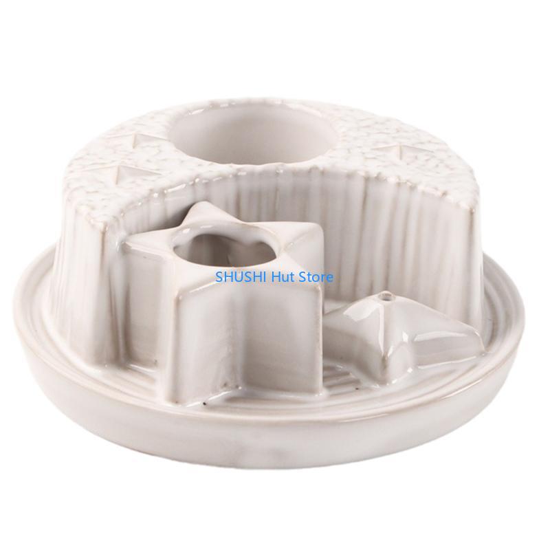 

Multipurpose Ceramics Holders for Incenses Sages Meditations Home Decors D57B белый