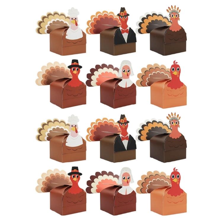 Bulk Thanksgiving Turkey Party Supplies Paper Gift Boxes For Festives Decorations And Family Activities