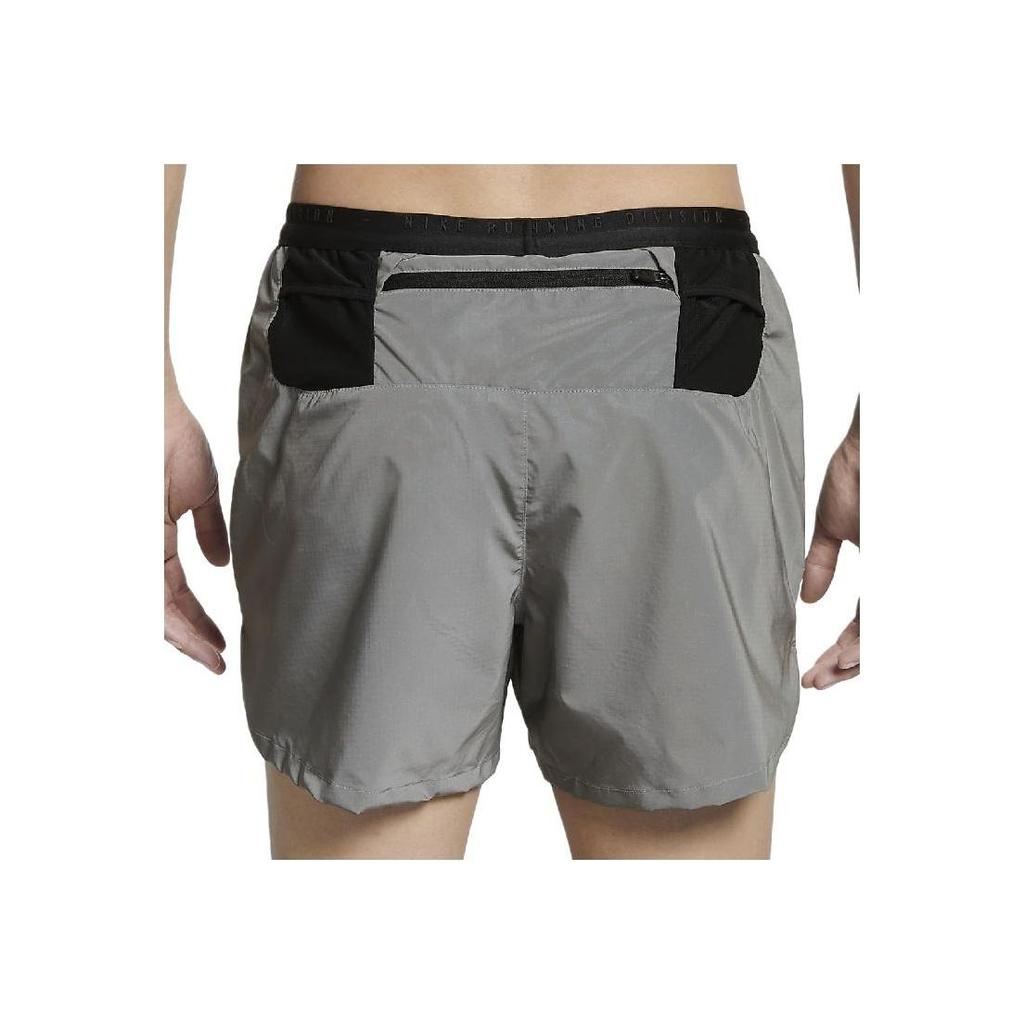 Nike Breathable Minimalist Fashion Running Shorts Men Shorts Reflective-Silver Black HM9064-035