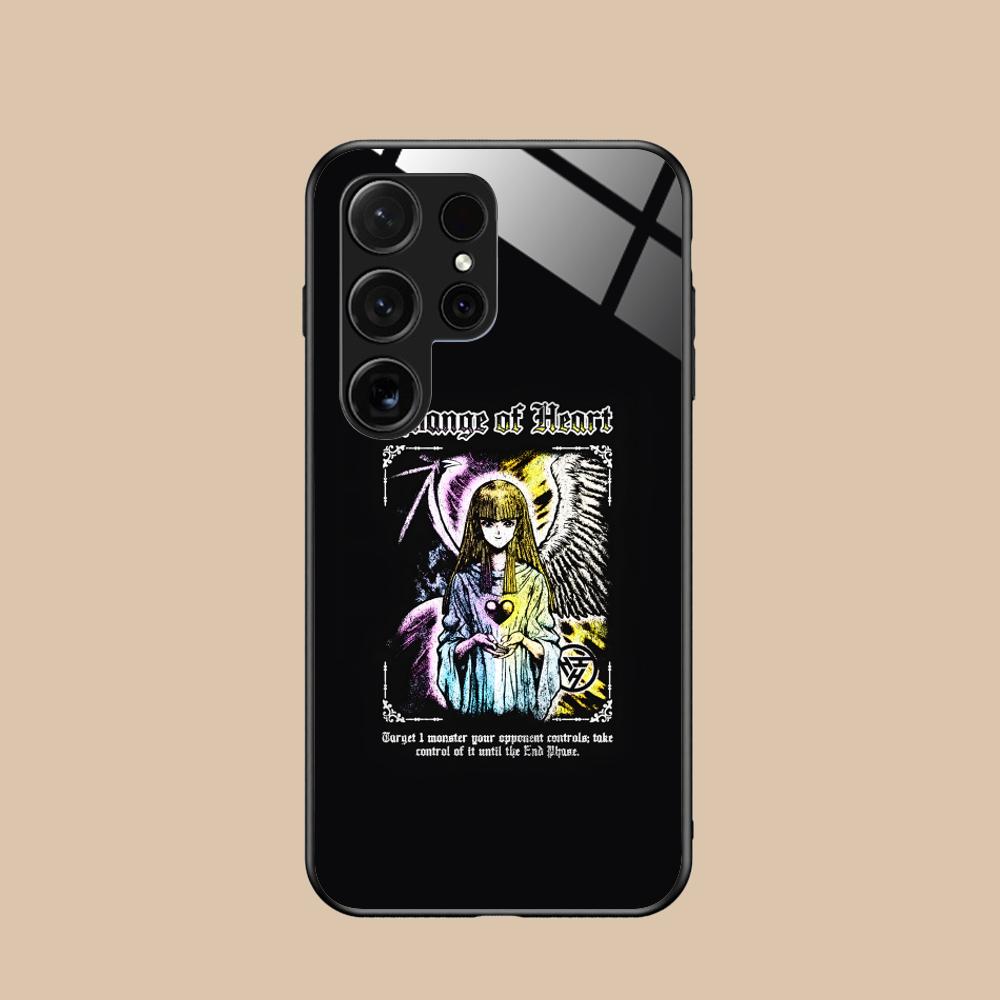 Yugioh Change of Heart Phone Case for Samsung Galaxy S26 S25 S24 S23 S22 S21 S20 Note20 Plus FE Ultra Glass Protective Cover