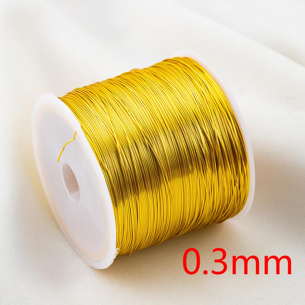100m/Roll Gold Color Silver Colour Copper Wire for Jewelry Making DIY Bracelet Necklace DIY Colorfast Beading Wire Cord Strings