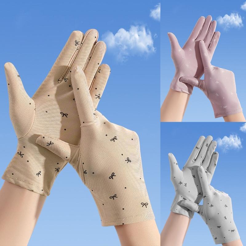 Women Driving Riding Mitten Sunscreen Gloves Female Summer Breathable Elastic for Sun for Protection Glove Fro Lady Girl