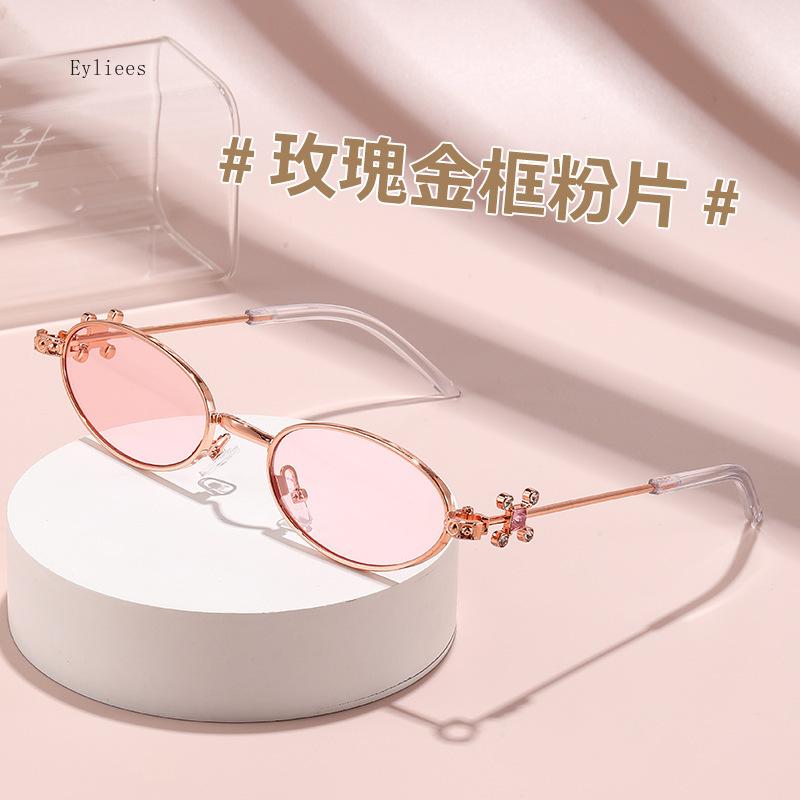 Armazón de Gafas Ovalado de Titanio Ultraligero Serie de Gemas Femenina ONRING Gafas de Miopía Anti-luz Azul Gafas de Sol de Lujo para Mujer