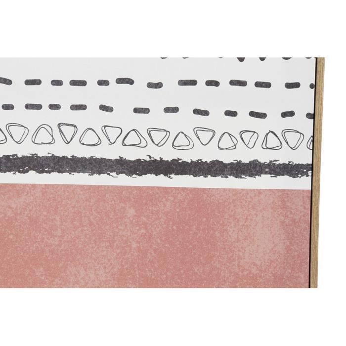 Cadre Décoration Murale - DKD Home Decor - 2 Pcs - Toile Bois MDF - 50 X 70 Cm - Orange Bordeaux