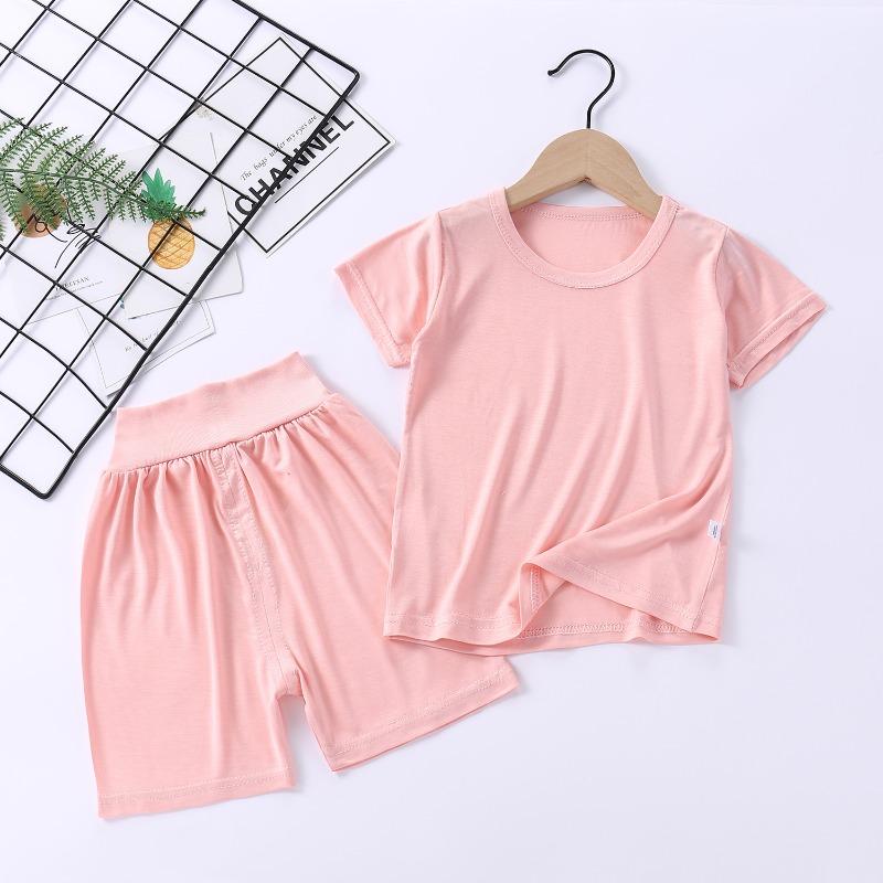 Children's Pajamas Modal Short Sleeved Suit Summer Pajamas Children's Clothing Waist Belly Protection Home Clothes
