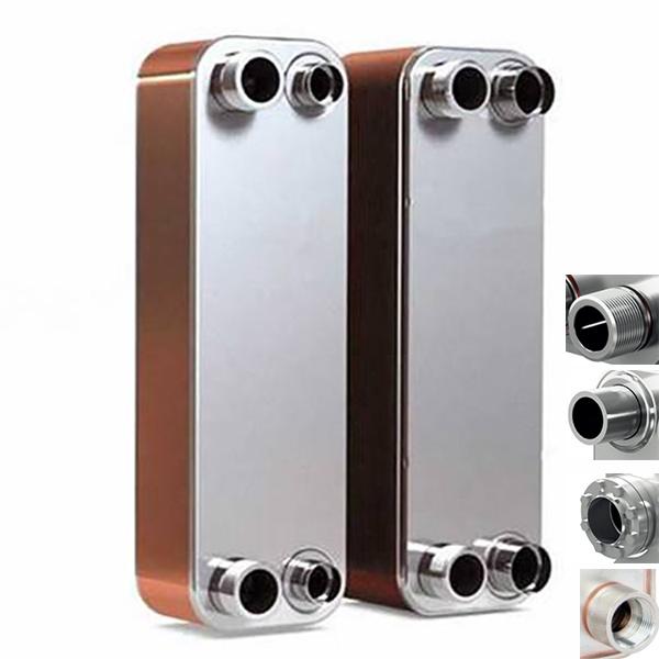 316L SS Brazed Plate Heat Exchanger BPHE for HVAC Chillers Heat Pumps Industrial Oil Coolers HP Condensers Copper Tubes