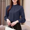 ZANZEA Women Casual Round Neck Loose Long Sleeve Blouse