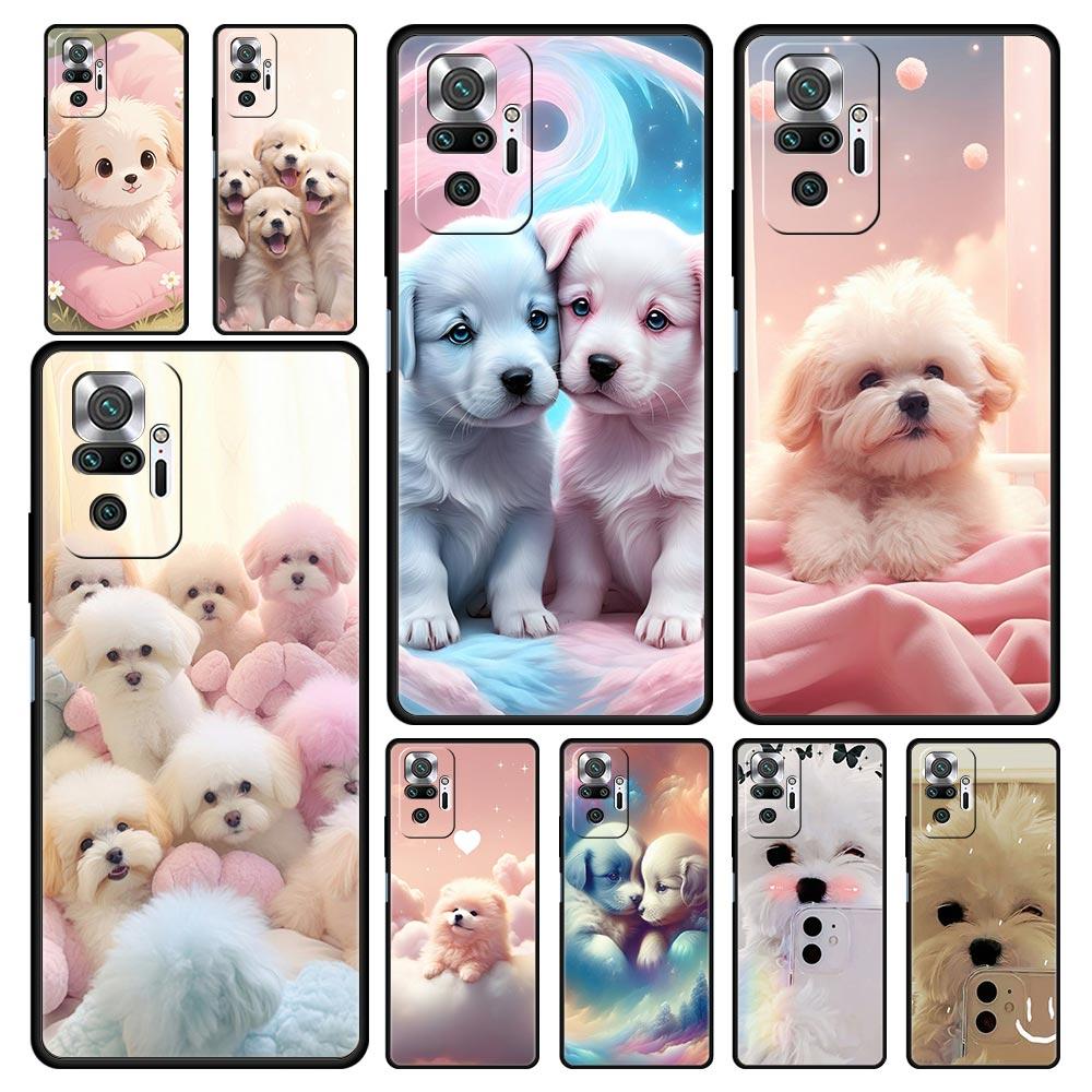 Cute Little Dog Phone Case Cover for Redmi 14C 10C Note 15 14 13 12 10 11 K40 Pro Plus 5G Shockproof Soft TPU Shell Fundas Bags