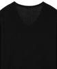 IL CORSO Lambswool Roll-Up V-Neck Knit Black