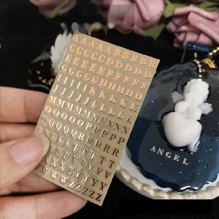 Naklejki Żywiczne z Cyframi i Literami Dekoracje Alfabetu do Silikonowej Formy Żywicznej