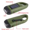 For Outdoor Camping Hiking Hand Crank Dynamo Flashlight Portable USB Charging Emergency Torch Survival Gear Solar Powered LED Flashlight