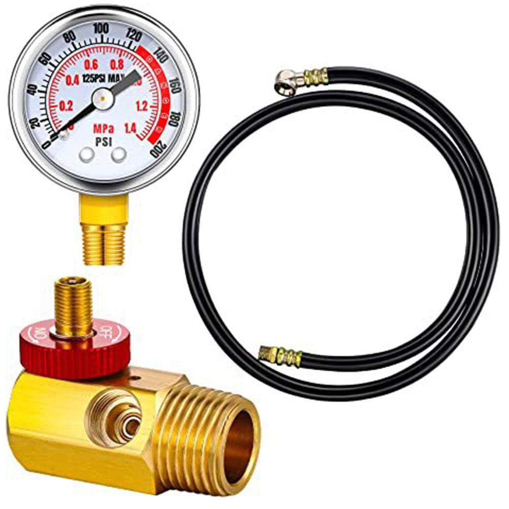 1 Set Air Tank Repair Kit Safety Valve 0-200 PSI Pressure Gauge Carry For Portable Tank Assembl M3Z7