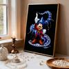 Classic Sorcerer Mickey Pearl Art Painting Fantasia Blue Gold Pearl Magic Swirl Starlight Gold Powder Element Pearl Inlaid Frameless Craft Painting