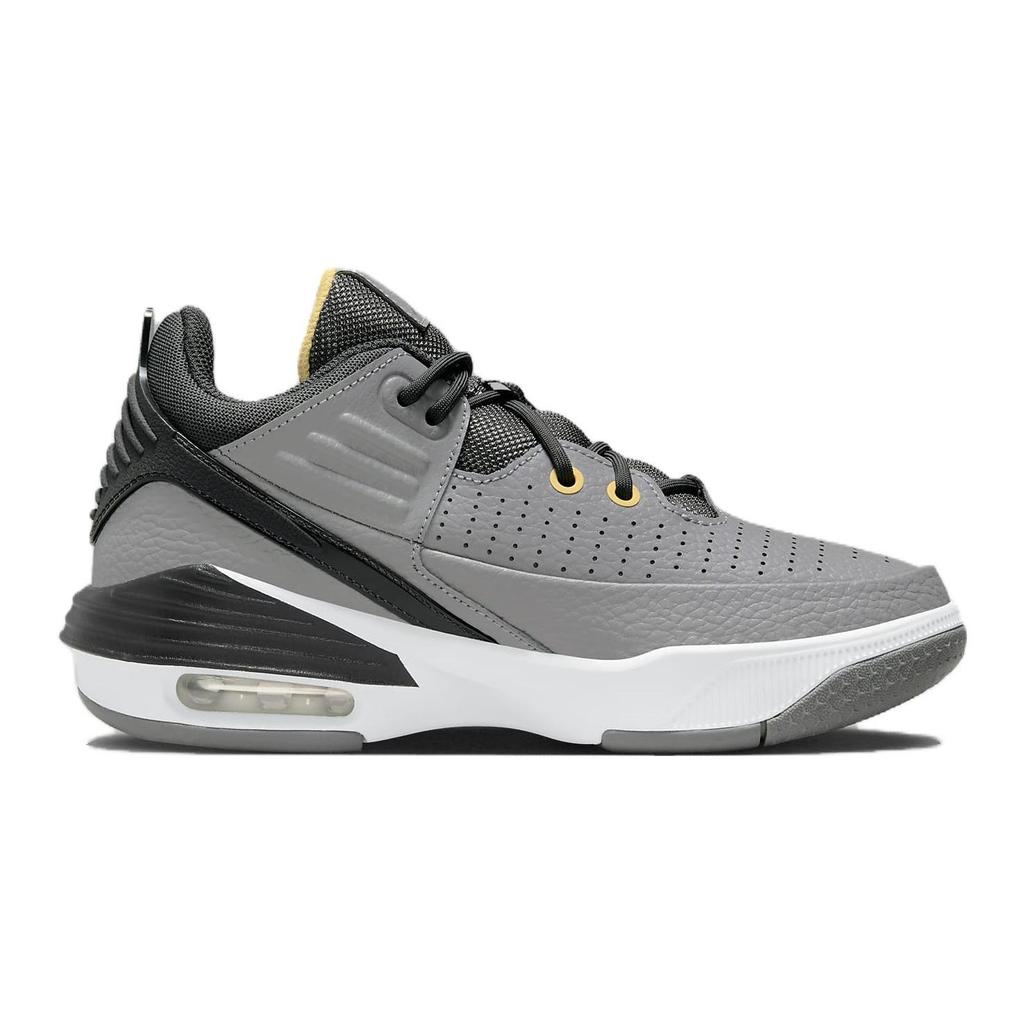 Jordan Max Aura 5 Comfortable Slip Resistant Cushioning Low top Children's Basketball Shoes Gray Teenagers DZ4352-007