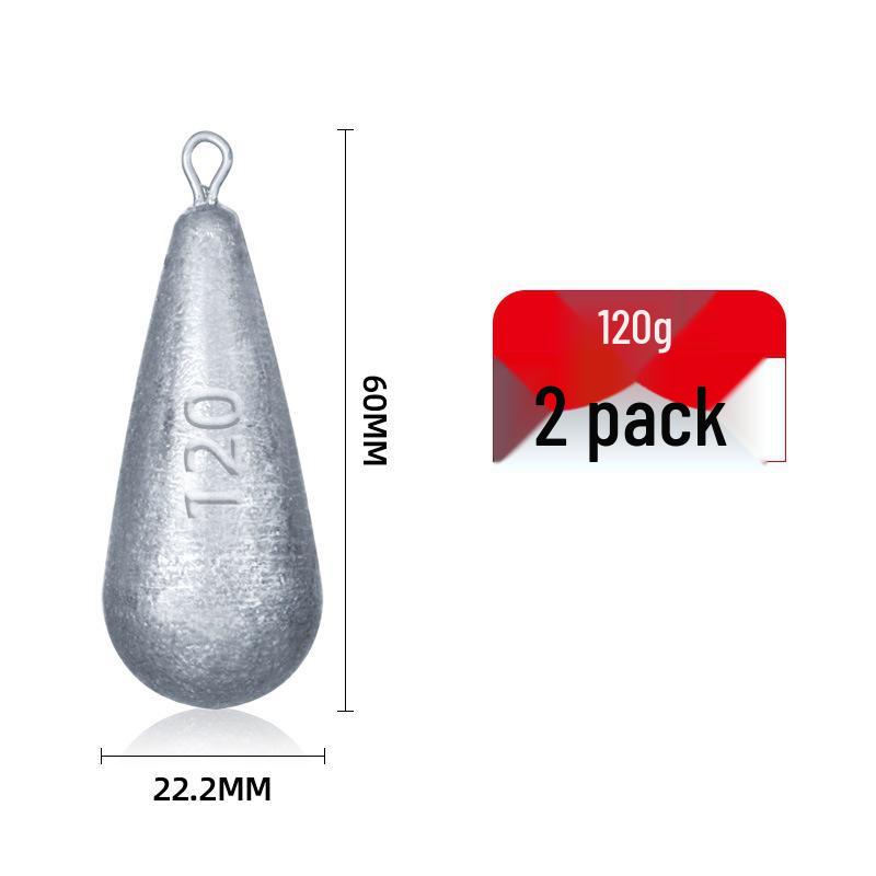 Aluminum Anti-Snagging Water-Drop Sinker for Long-Distance Off-Bottom Raft Fishing