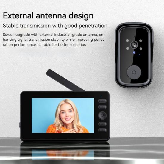 Wireless Smart Doorbell with Camera 1080P Video & Night Vision Doorbell 120 Degrees Wide Angle Intercom Doorbell for Home Office