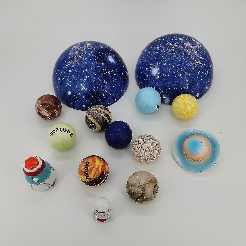 Solar System Cosmos Planet Set Resin Ornaments Kids Learning Game Toys