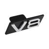 3D S3 S4 S5 S6 S7 S8 Logo ABS Car Front Grille Badge Sticekr Decoration For  Audi SQ3 SQ5 SQ7 SQ8 W12 V6 RS3 RS4 RS5 RS6 RS7 RS8