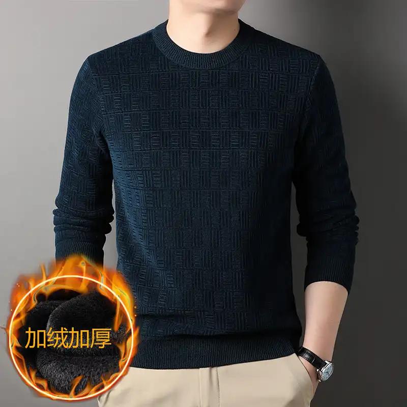 Men's Sweaters Autumn and Winter Sports Shirts Men's New Styles Thick Round Neck Thermal Underwear for Men
