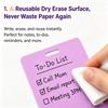 Erasable Badge Sticky Notes Reusable Wipe Clean Memo Badge Self Adhesive Removable Label Notebook for School Office Home Hands-F