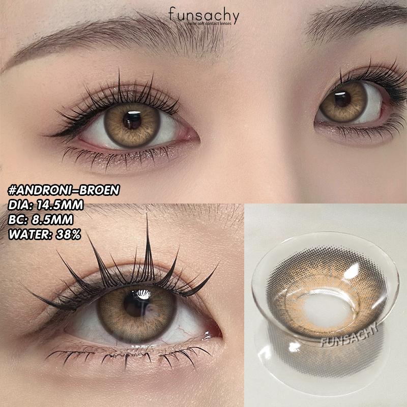 FUNSACHY 2pcs Natural Look Blue Eye Lenses Colored Contact Lenses for Eyes Eye Makeup Beauty Pupil Gray Eyes New Fashion Lens