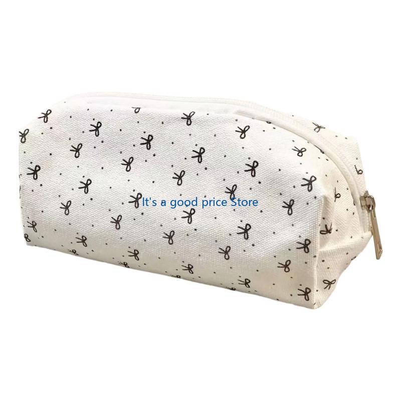 Schleifen Stiftemäppchen Make-up Tasche Ästhetische Stiftetasche Stiftemäppchen Große Kapazität Stifttasche Praktische Stifteorganisatoren Stift