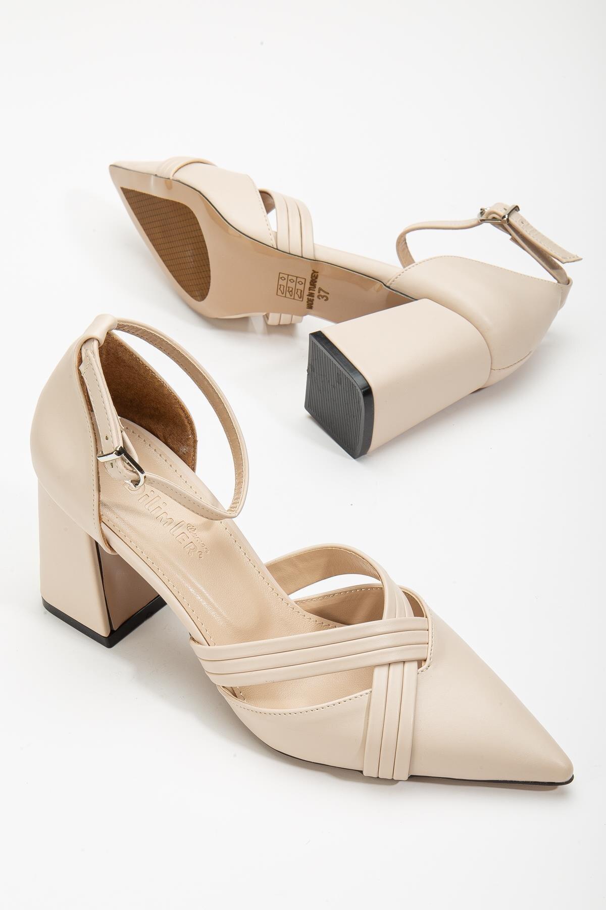 

Women s Plus Size Karnıyarık Model Corduroy Leather Large Shoes Heeled 39