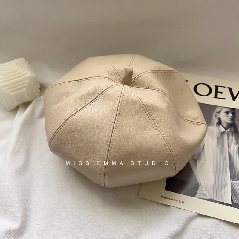 Women's Versatile Leather Beret Hat